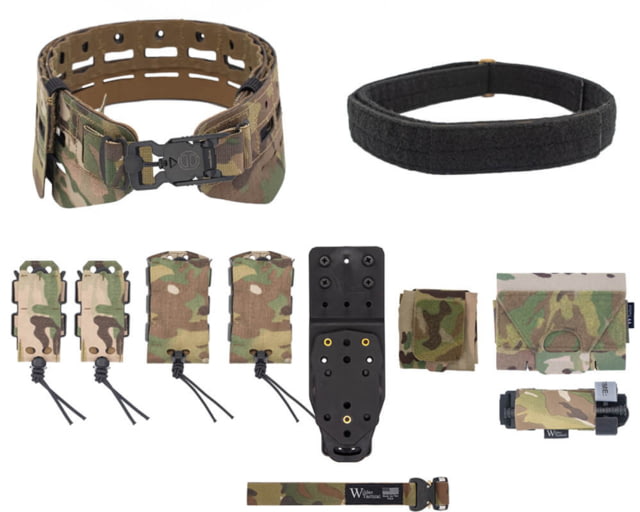 Wilder Tactical Bravo Elite Belt Kit V-Buckle MHP Adapter Multicam XS-LG 26-40 - Wilder Tactical