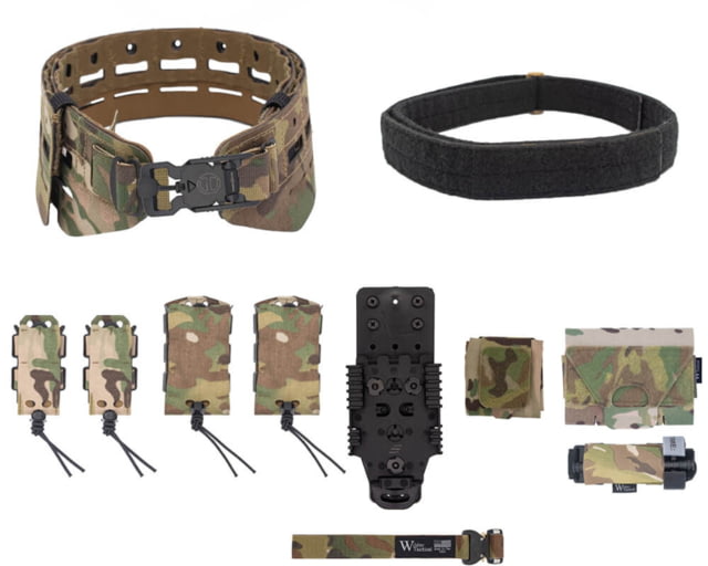 Wilder Tactical Bravo Elite Belt Kit V-Buckle QLS Receiver Multicam XS-LG 26-40 - Wilder Tactical