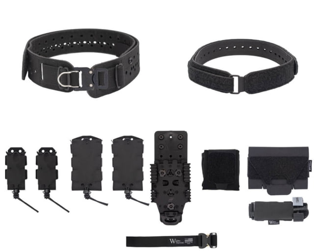 Wilder Tactical Charlie Elite Belt Kit, 1in Prostyle D-Ring, QLS Receiver, Black, Extra Small/Large, HMGCHEKBK06 by USA Wilder Tactical Men's Battle Belts