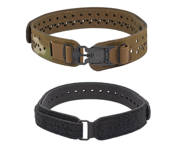 Wilder Tactical Charlie Lightweight Belt V-Buckle Curved Inner Nemesis Woodland XS-LG 26-40 - Wilder Tactical