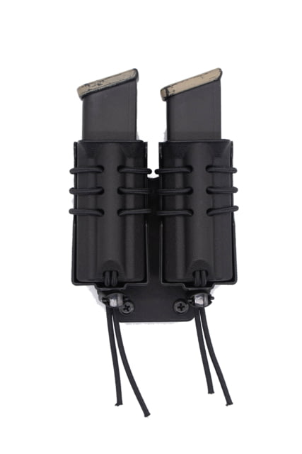 Wilder Tactical Evolution Universal Extended Double Pistol Magazine Pouch MOLLE Mount UAB Molle Clip Black - Wilder Tactical