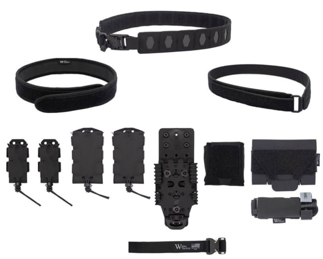 Wilder Tactical Hitman Gear Elite Kit V-Buckle Velcro Inner W/ Mesh Dump /Qls Receiver Black XX-Large 44-48 - Wilder Tactical