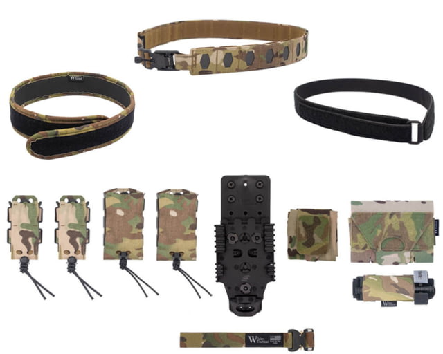 Wilder Tactical Hitman Gear Elite Kit V-Buckle Velcro Inner W/ Mesh Dump /Qls Receiver Multicam XX-Large 44-48 - Wilder Tactical