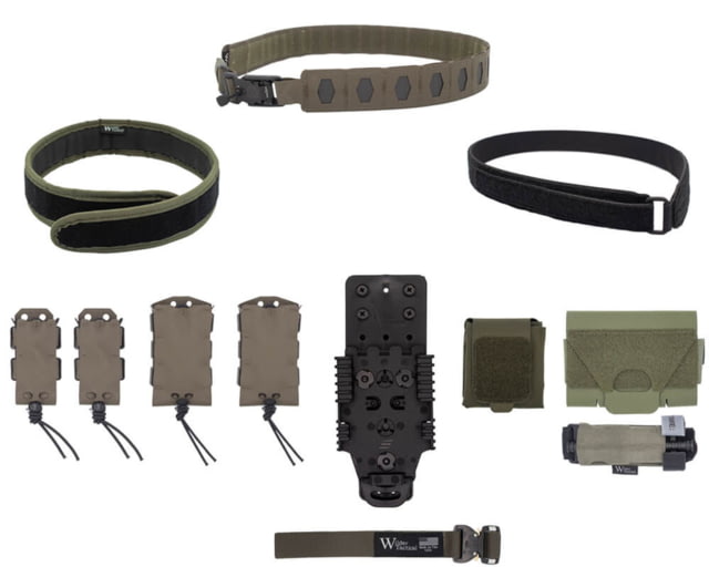 Wilder Tactical Hitman Gear Elite Kit V-Buckle Velcro Inner W/ Mesh Dump /Qls Receiver Ranger Green XX-Large 44-48 - Wilder Tactical