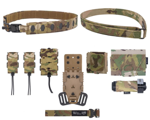 Wilder Tactical Hitman Gear Elite Kit w/ V-Buckle Velcro Inner / 500D Dump / QLS Receiver Multicam 2XL 44-48 - Wilder Tactical