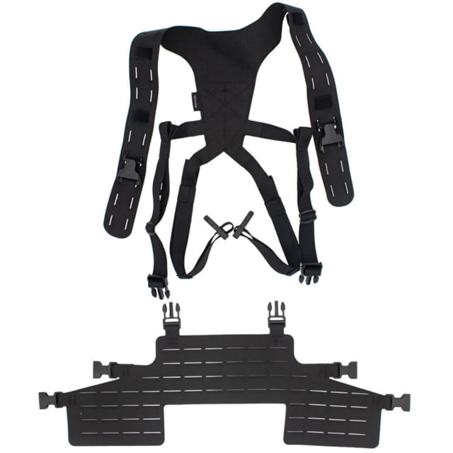 Wilder Tactical HITMAN GEAR Full Rack with Lightweight Shoulder Harness V1 Black One Size - Wilder Tactical