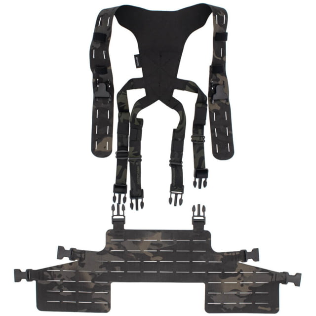 Wilder Tactical HITMAN GEAR Full Rack with Lightweight Shoulder Harness V1 Multicam Black One Size - Wilder Tactical