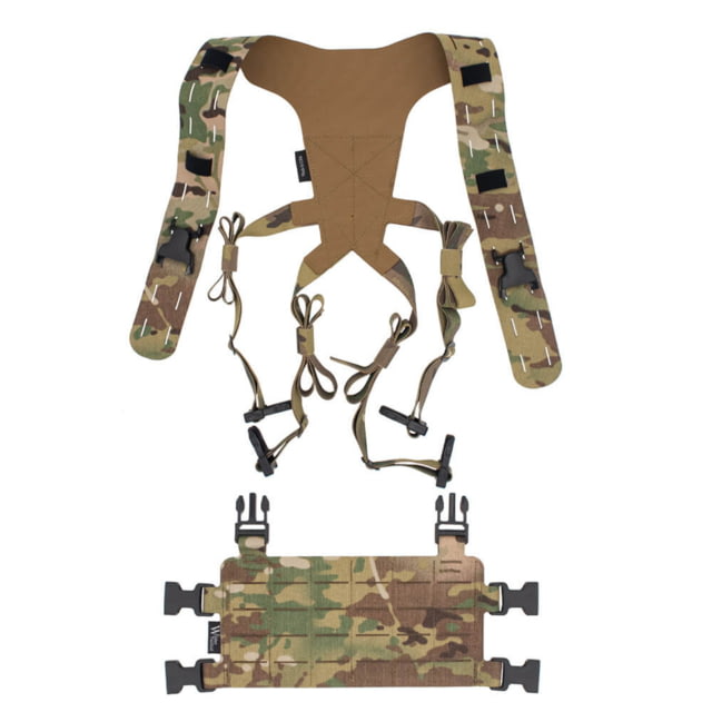 Wilder Tactical HITMAN GEAR MOLLE Placard with Lightweight Shoulder Harness V1 Multicam One Size - Wilder Tactical