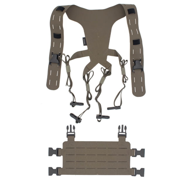Wilder Tactical HITMAN GEAR MOLLE Placard with Lightweight Shoulder Harness V1 Ranger Green One Size - Wilder Tactical
