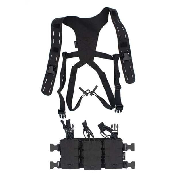 Wilder Tactical HITMAN GEAR Six Pack Rifle Placard with Lightweight Shoulder Harness V1 Black One Size - Wilder Tactical