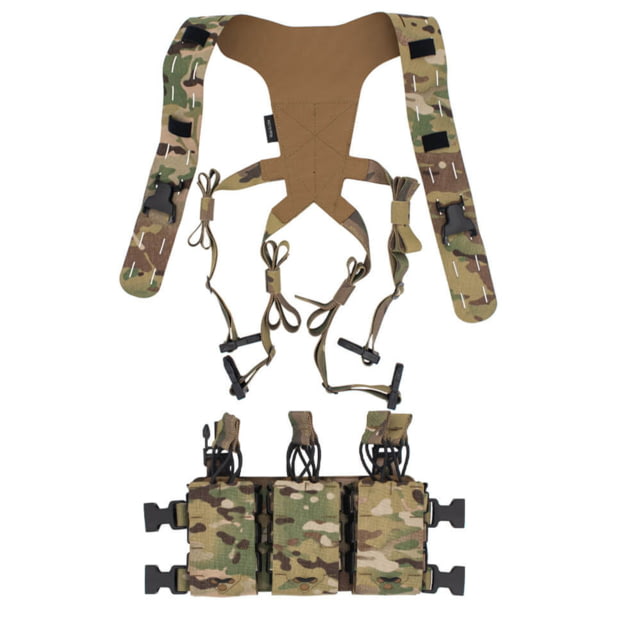 Wilder Tactical HITMAN GEAR Six Pack Rifle Placard with Lightweight Shoulder Harness V1 Multicam One Size - Wilder Tactical
