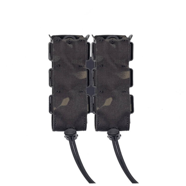 Wilder Tactical Urban Assault Double Pistol Magazine Pouch Extended Belt Mount UAB Clip Multicam Black - Wilder Tactical
