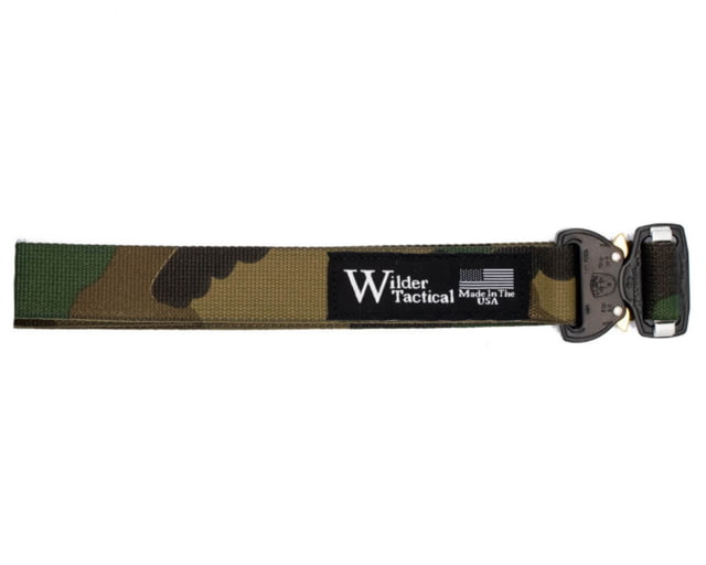 Wilder Tactical Webbing Leg Strap 1in Left Hand FM Cobra Buckle M81 Woodland - Wilder Tactical