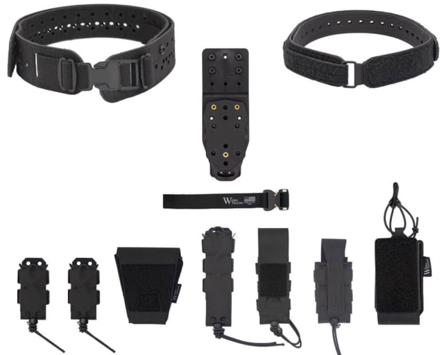 Wilder Tactical HITMAN Gear Charlie LE Belt Package MHP Adapter Plate Plastic Buckle Black XS-LG 26-40 - Wilder Tactical