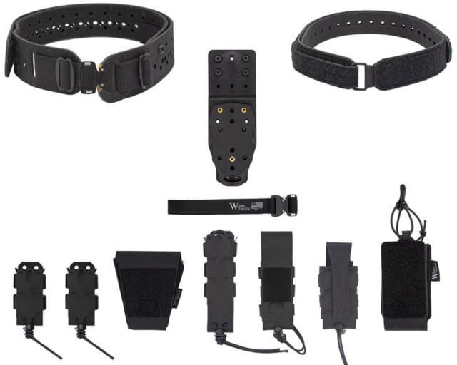 Wilder Tactical HITMAN Gear Charlie LE Belt Package MHP Adapter Plate Cobra FM Buckle Black XS-LG 26-40 - Wilder Tactical