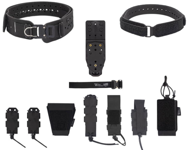 Wilder Tactical HITMAN Gear Charlie LE Belt Package MHP Adapter Plate D-Ring Cobra ProStyle Buckle Black XS-LG 26-40 - Wilder Tactical