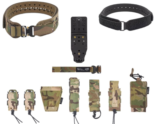 Wilder Tactical HITMAN Gear Charlie LE Belt Package MHP Adapter Plate Cobra FM Buckle Multicam XS-LG 26-40 - Wilder Tactical