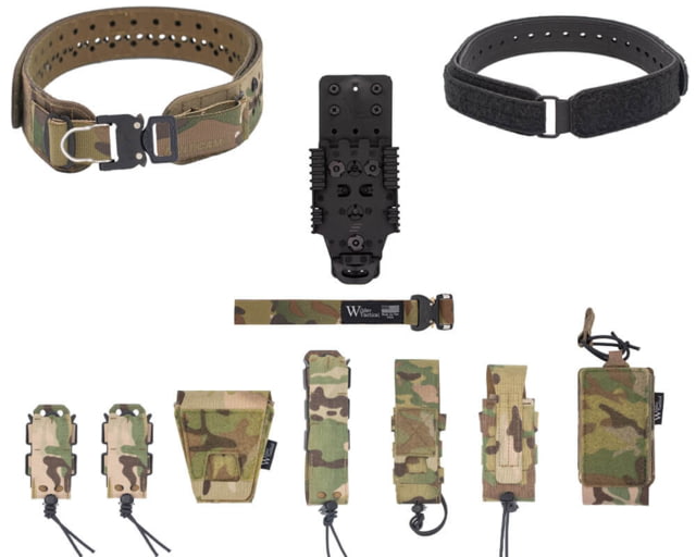 Wilder Tactical HITMAN Gear Charlie LE Belt Package QLS Receiver D-Ring Cobra ProStyle Buckle Multicam XS-LG 26-40 - Wilder Tactical
