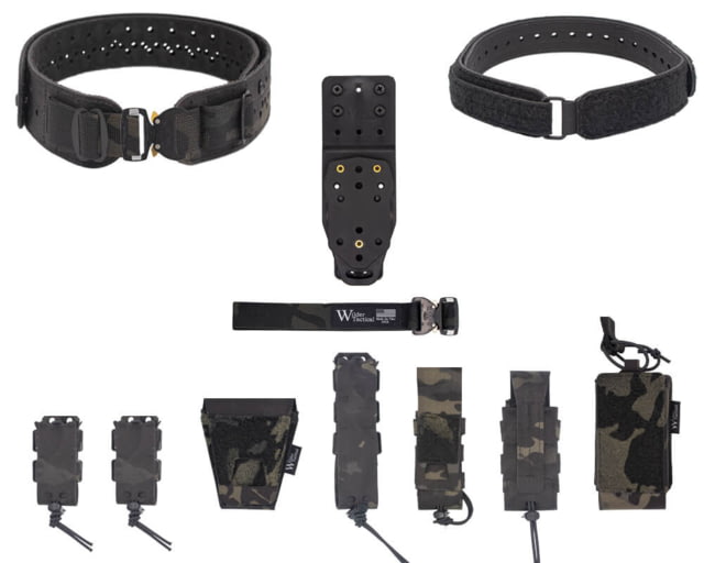 Wilder Tactical HITMAN Gear Charlie LE Belt Package MHP Adapter Plate Cobra FM Buckle Multicam Black XS-LG 26-40