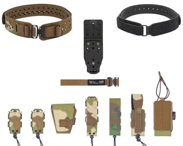 Wilder Tactical HITMAN Gear Charlie LE Belt Package MHP Adapter Plate Cobra FM Buckle Nemesis Woodland XS-LG 26-40