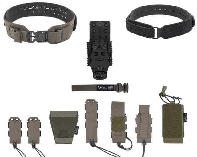 Wilder Tactical HITMAN Gear Charlie LE Belt Package QLS Receiver V-Buckle Ranger Green XS-LG 26-40 - Wilder Tactical