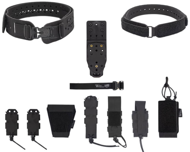 Wilder Tactical HITMAN GEAR Charlie TruForm Mid LE Belt Package - Women's MHP Adapter V-Buckle Black XS-LG 26-40 - Wilder Tactical
