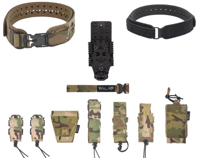 Wilder Tactical HITMAN GEAR Charlie TruForm Full LE Belt Package - Women's QLS Receiver V-Buckle Multicam XS-LG 26-40 - Wilder Tactical