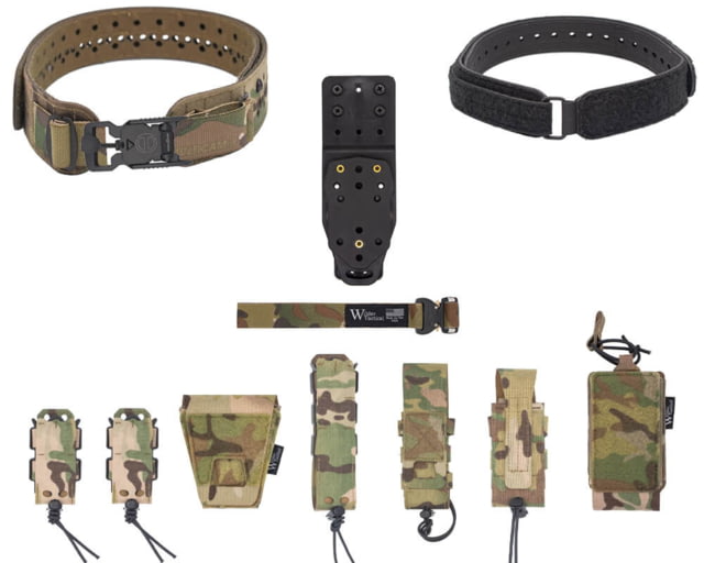 Wilder Tactical HITMAN GEAR Charlie TruForm Full LE Belt Package - Women's MHP Adapter V-Buckle Multicam XS-LG 26-40 - Wilder Tactical