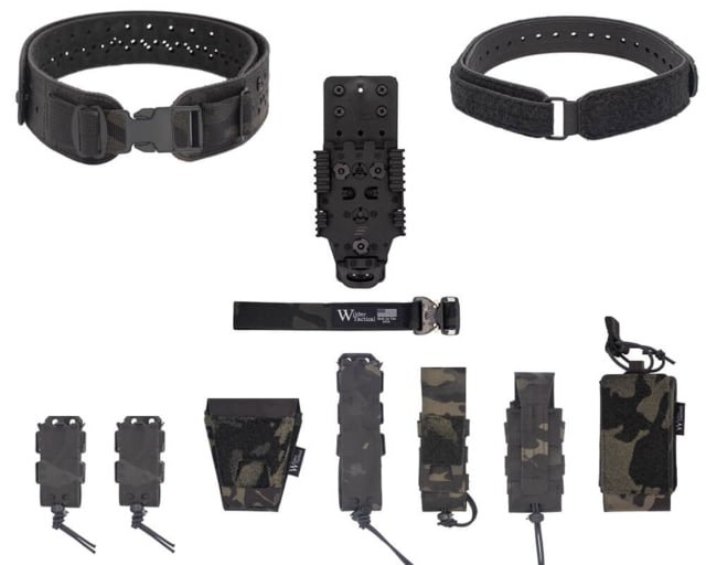 Wilder Tactical HITMAN GEAR Charlie TruForm Full LE Belt Package - Women's QLS Receiver Plastic Buckle Multicam Black XS-LG 26-40 - Wilder Tactical