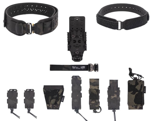Wilder Tactical HITMAN GEAR Charlie TruForm Mid LE Belt Package - Women's QLS Receiver Cobra FM Multicam Black XS-LG 26-40 - Wilder Tactical