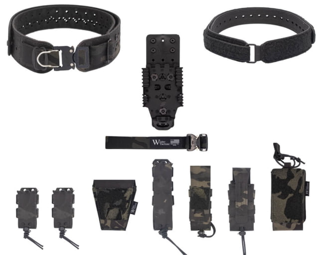 Wilder Tactical HITMAN GEAR Charlie TruForm Full LE Belt Package - Women's QLS Receiver ProStyle D-Ring Multicam Black XS-LG 26-40 - Wilder Tactical