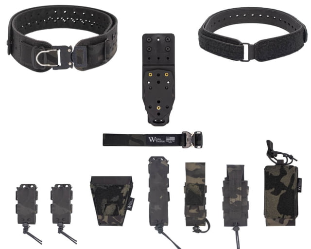 Wilder Tactical HITMAN GEAR Charlie TruForm Mid LE Belt Package - Women's MHP Adapter ProStyle D-Ring Multicam Black XS-LG 26-40 - Wilder Tactical