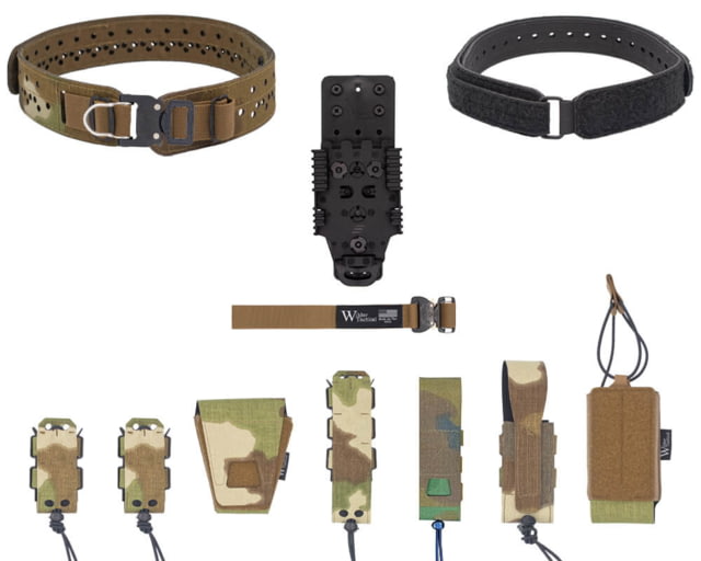 Wilder Tactical HITMAN GEAR Charlie TruForm Mid LE Belt Package - Women's QLS Receiver ProStyle D-Ring Nemesis Woodland XS-LG 26-40 - Wilder Tactical