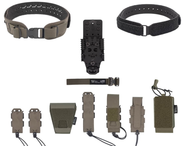 Wilder Tactical HITMAN GEAR Charlie TruForm Full LE Belt Package - Women's QLS Receiver Plastic Buckle Ranger Green XS-LG 26-40 - Wilder Tactical
