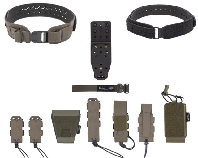 Wilder Tactical HITMAN GEAR Charlie TruForm Mid LE Belt Package - Women's MHP Adapter Plastic Buckle Ranger Green XS-LG 26-40 - Wilder Tactical