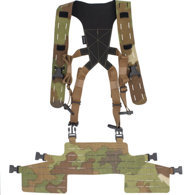 Wilder Tactical HITMAN GEAR Full Rack with Lightweight Shoulder Harness V1 Nemesis Woodland One Size - Wilder Tactical