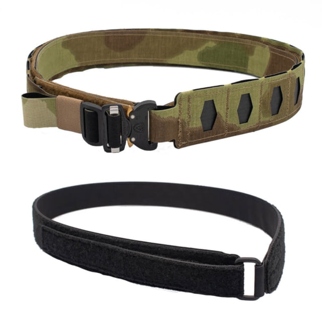 Wilder Tactical Hitman Gear Lightweight Belt FM Buckle Velcro Inner Nemesis Woodland 2XL 44-48 - Wilder Tactical