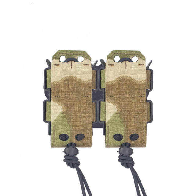 Wilder Tactical Urban Assault Double Pistol Magazine Pouch Extended Belt Mount UAB Clip Nemesis Woodland