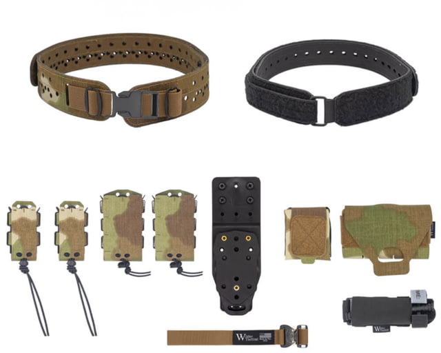 Wilder Tactical HITMAN GEAR Charlie TruForm Belt Full Elite Kit - Women's MHP Adapter Plastic Buckle Nemesis Woodland XS-LG 26-40 - Wilder Tactical