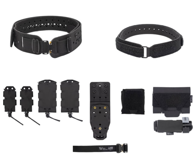 Wilder Tactical HITMAN GEAR Charlie TruForm Belt Full Elite Kit - Women's MHP Adapter Cobra FM Black XS-LG 26-40