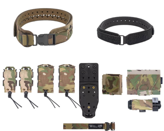 Wilder Tactical HITMAN GEAR Charlie TruForm Belt Mid Elite Kit - Women's MHP Adapter Plastic Buckle Multicam XS-LG 26-40 - Wilder Tactical