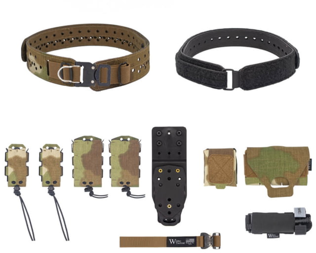 Wilder Tactical HITMAN GEAR Charlie TruForm Belt Mid Elite Kit - Women's MHP Adapter ProStyle D-Ring Nemesis Woodland XS-LG 26-40 - Wilder Tactical