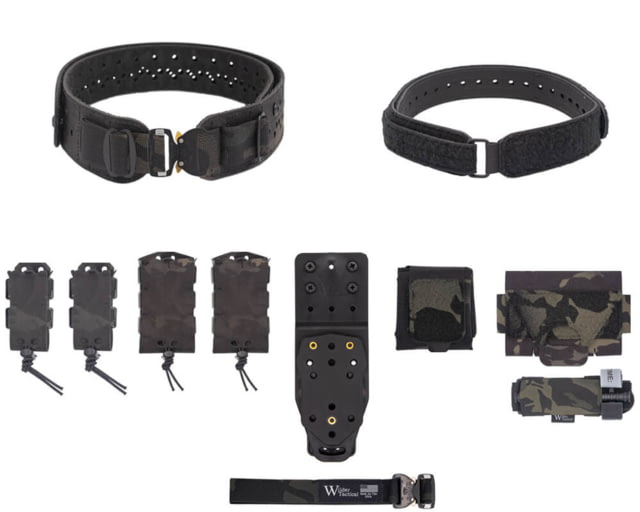 Wilder Tactical HITMAN GEAR Charlie TruForm Belt Mid Elite Kit - Women's MHP Adapter Cobra FM Multicam Black XS-LG 26-40 - Wilder Tactical