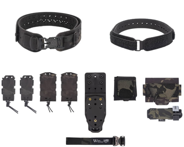 Wilder Tactical Woman's Hitman Gear Charlie Truform Elite Mid Curve Kit w/Mhp Adapter, V-Buckle, Multicam Black, Extra Small/Large, WHMGCHEKMCB03 by USA Wilder Tactical Men's Battle Belts