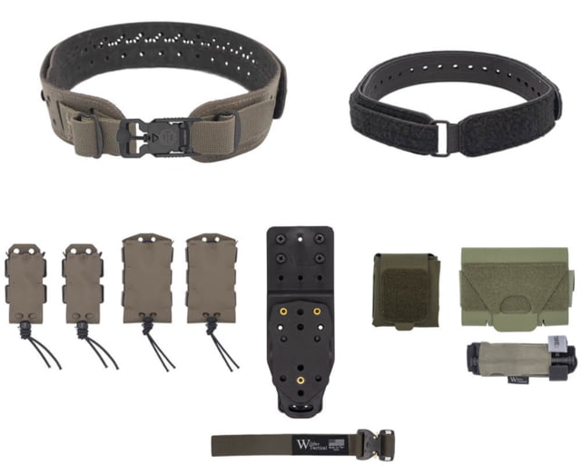 Wilder Tactical HITMAN GEAR Charlie TruForm Belt Mid Elite Kit - Women's MHP Adapter V-Buckle Ranger Green XS-LG 26-40 - Wilder Tactical