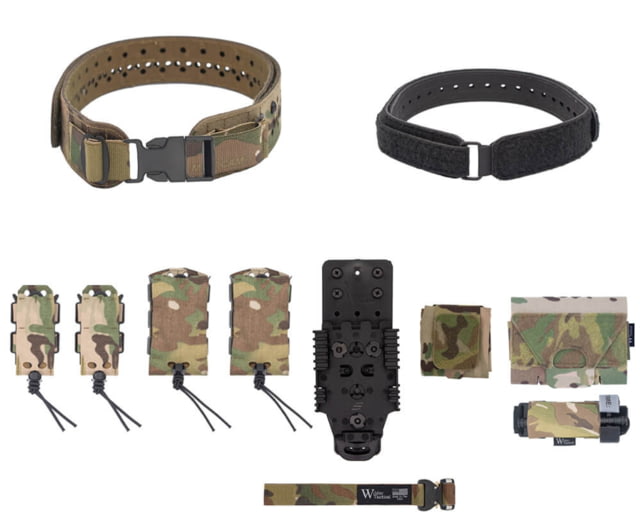 Wilder Tactical HITMAN GEAR Charlie TruForm Belt Mid Elite Kit - Women's QLS Receiver Plastic Buckle Multicam XS-LG 26-40 - Wilder Tactical