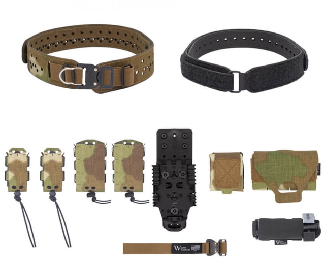 Wilder Tactical HITMAN GEAR Charlie TruForm Belt Mid Elite Kit - Women's QLS Receiver ProStyle D-Ring Nemesis Woodland XS-LG 26-40 - Wilder Tactical
