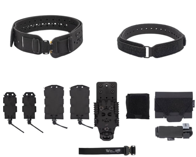 Wilder Tactical HITMAN GEAR Charlie TruForm Belt Mid Elite Kit - Women's QLS Receiver Cobra FM Black XS-LG 26-40 - Wilder Tactical