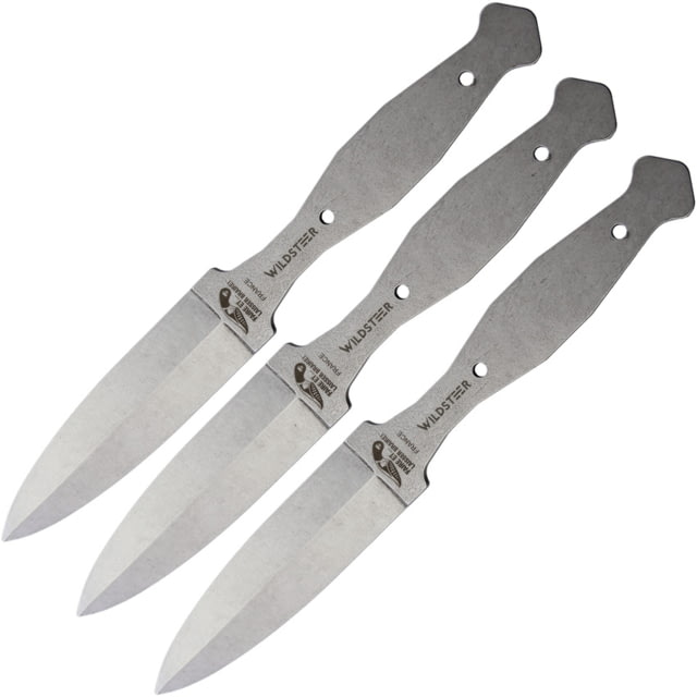 Wildsteer Mosquito Throwing Knife Set 4.25" stonewash finish double edge X46Cr13 stainle One-piece construction - Wildsteer
