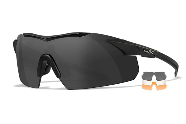 Wiley X  Vapor Comm Temples Smoke Gray/Clear/Light Rust Lens Polycarbonate - Wiley X